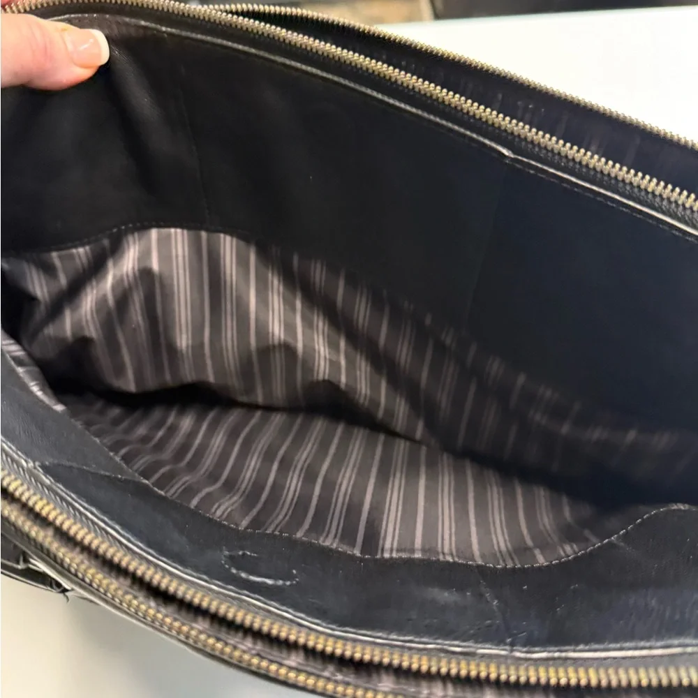 TUMI Black Leather Briefcase